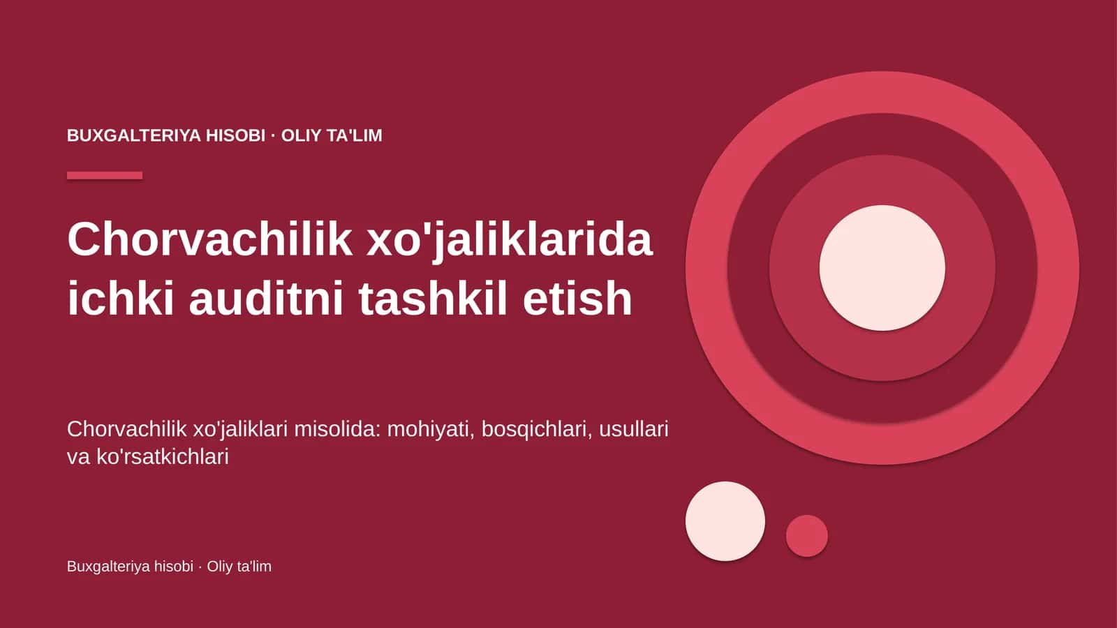 chorvachilik xo'jaliklarida ichki auditni tashkil etish 7357