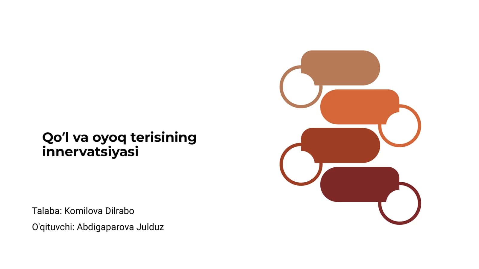 Qo‘l va oyoq terisining innervatsiyasi