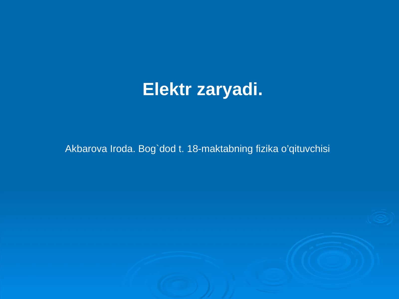 Elektrzaryadi