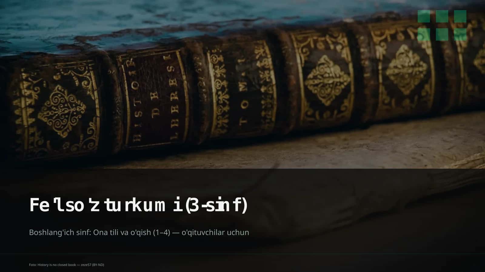 Fe'l so'z turkumi (3-sinf)