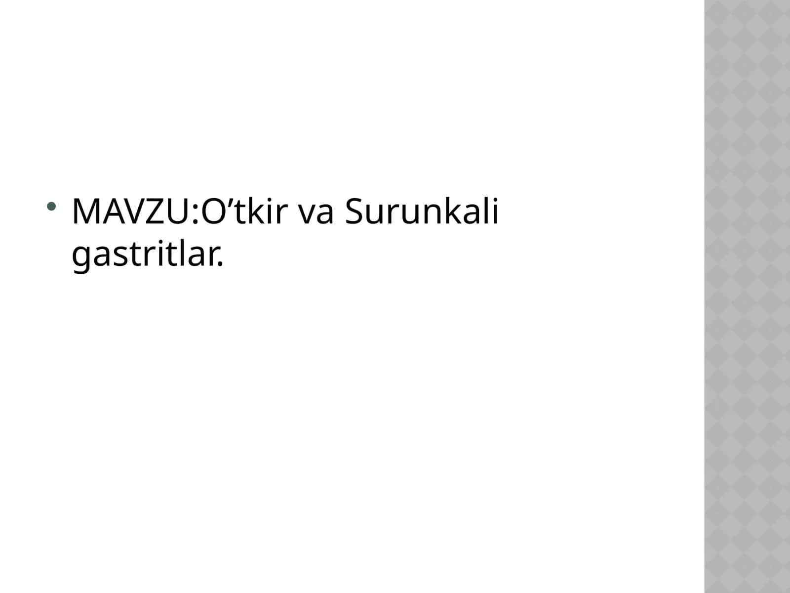 O'tkirva Surun Kaligastritlar