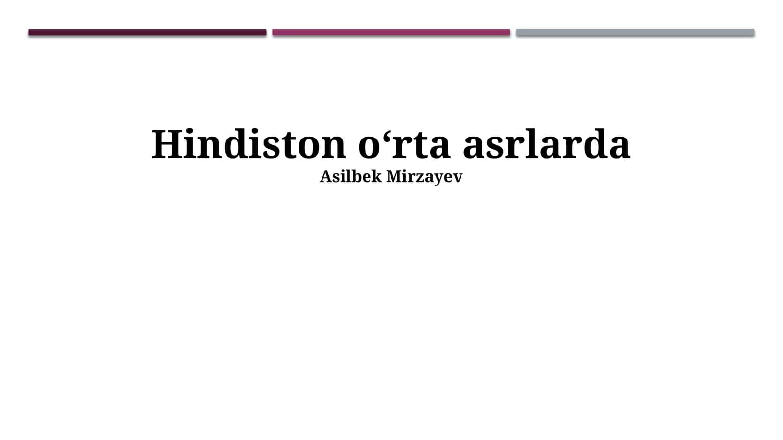 Hindiston oʻrta asrlarda