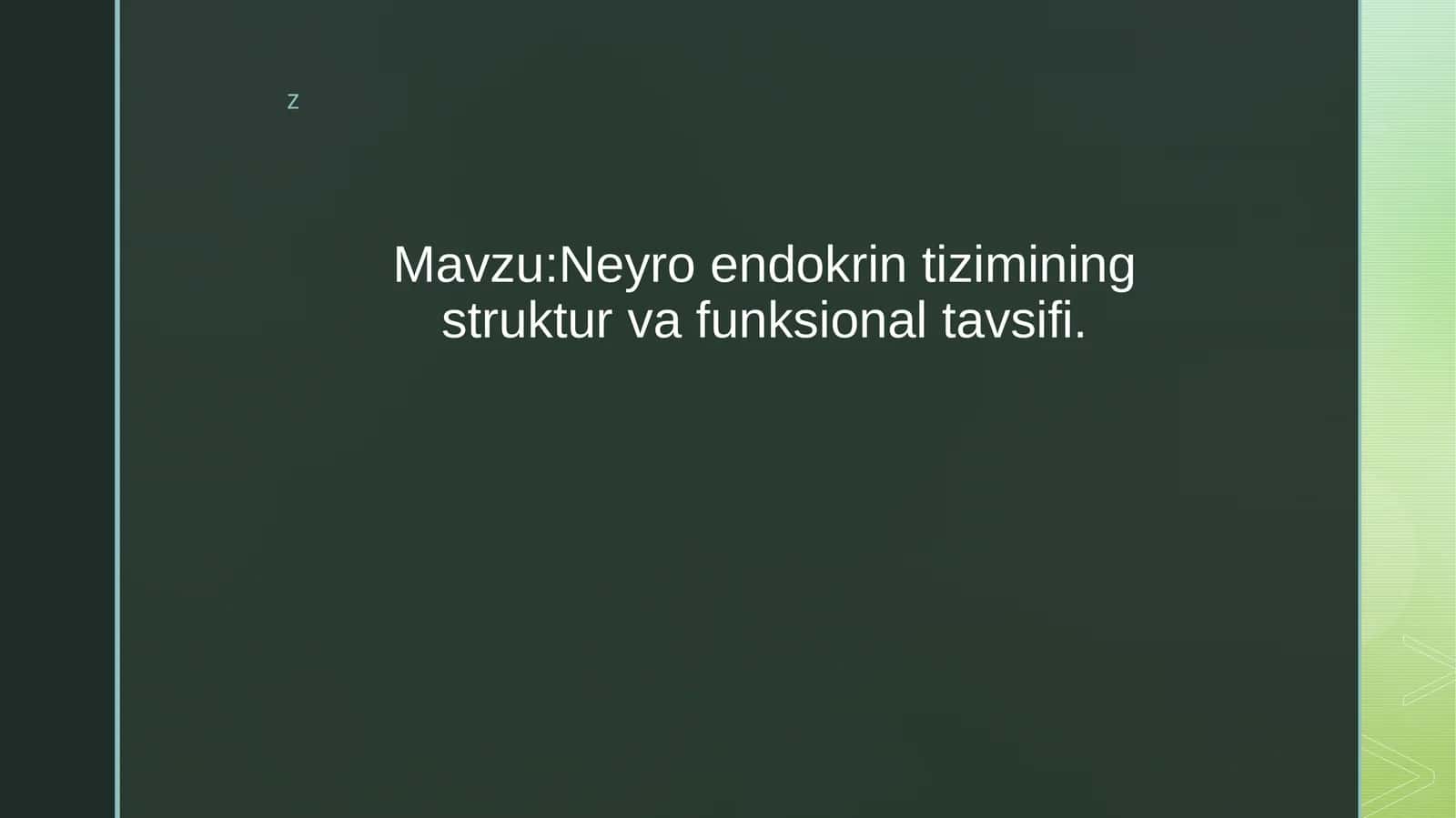 Neyroendokrintizim