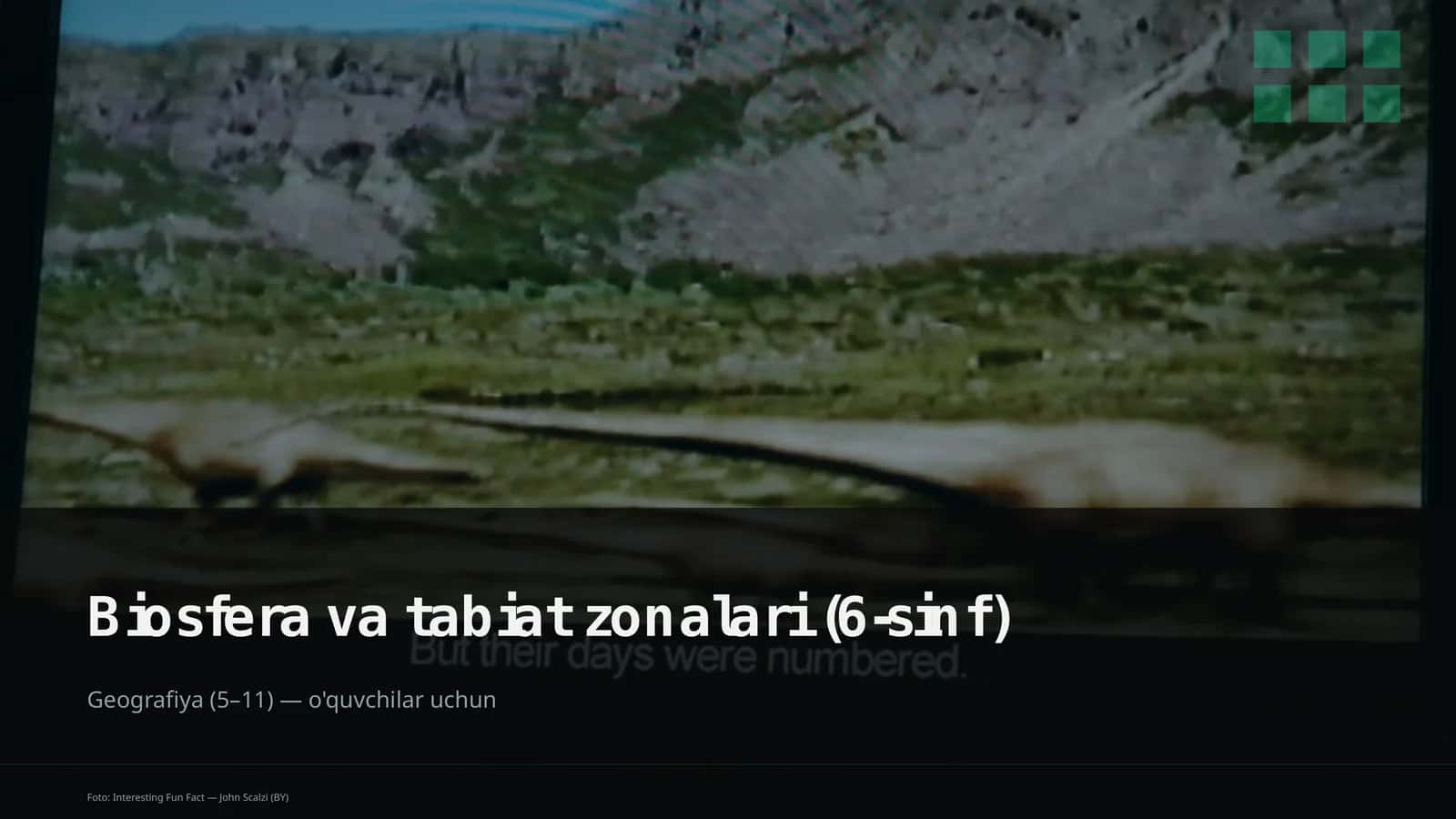 Biosfera va tabiat zonalari (6-sinf)
