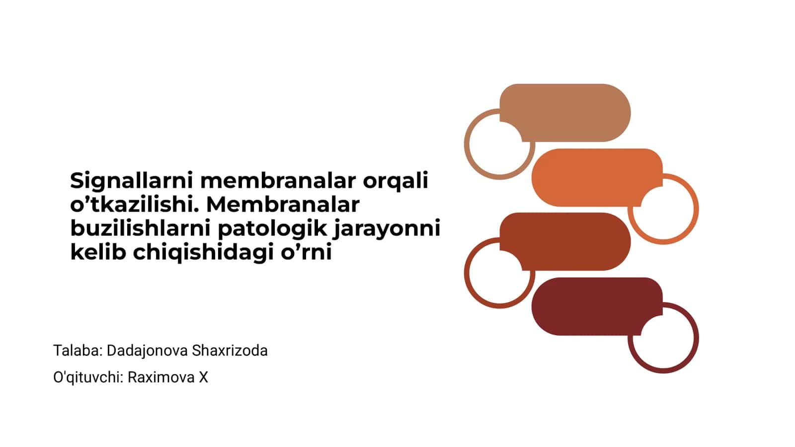 Signallarni membranalar orqali o'tkazilishi