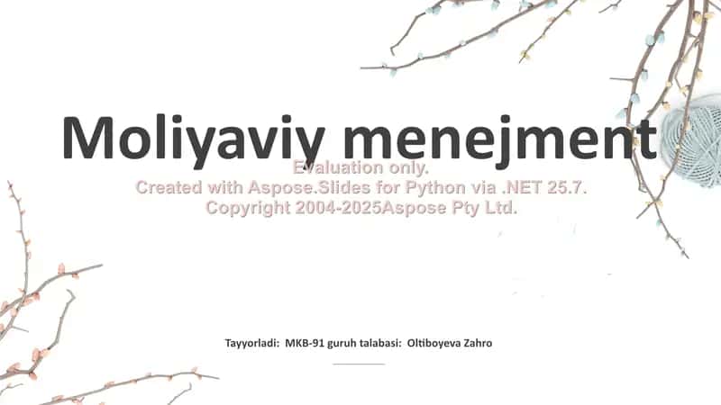 Moliyaviy menejment