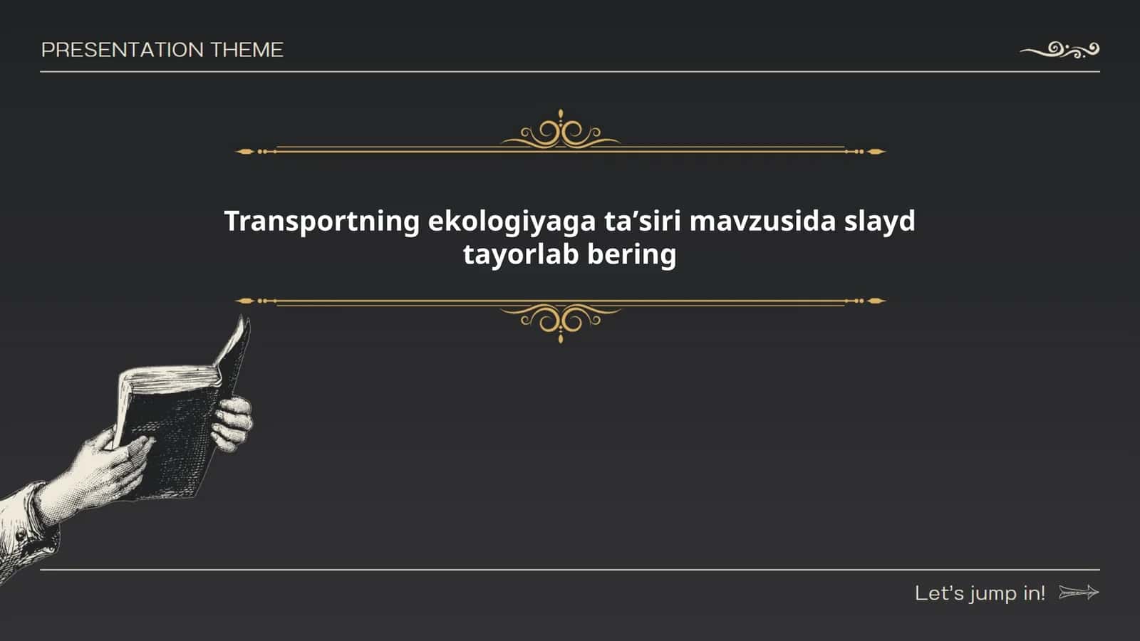 Transport va ekologiya: kirish