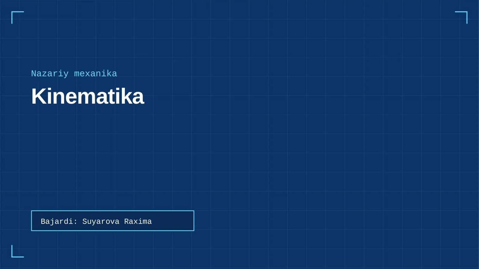 Kinematika