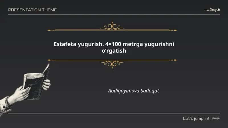 Estafeta yugurish. 4×100 metrga yugurishni oʻrgatish