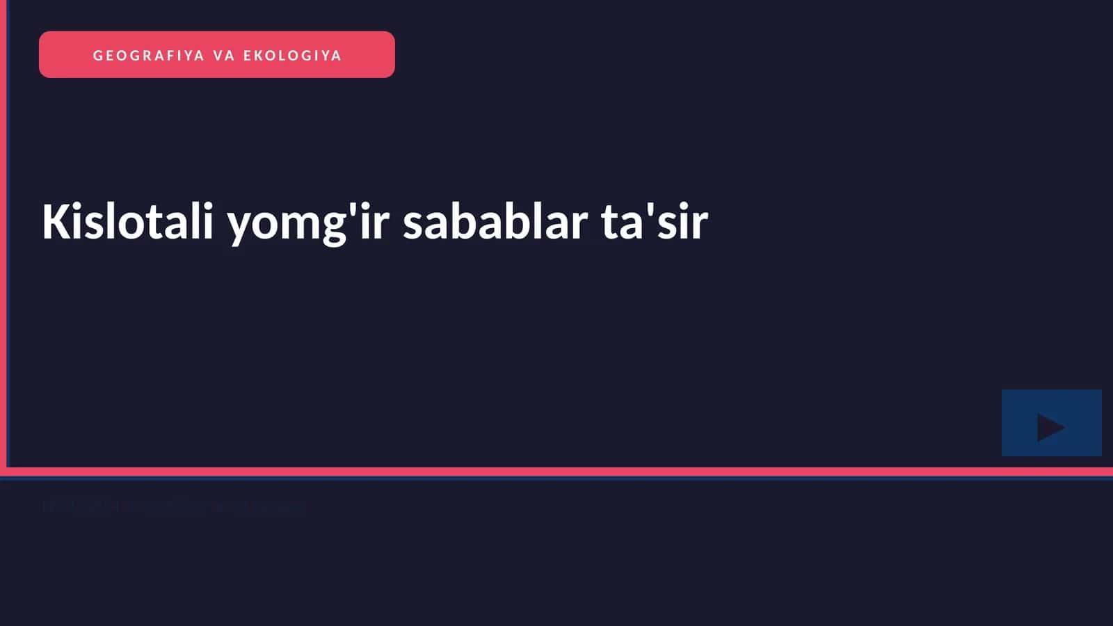Kislotali yomg'ir sabablar ta'sir