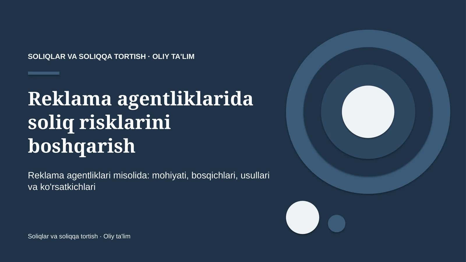 reklama agentliklarida soliq risklarini boshqarish 3469