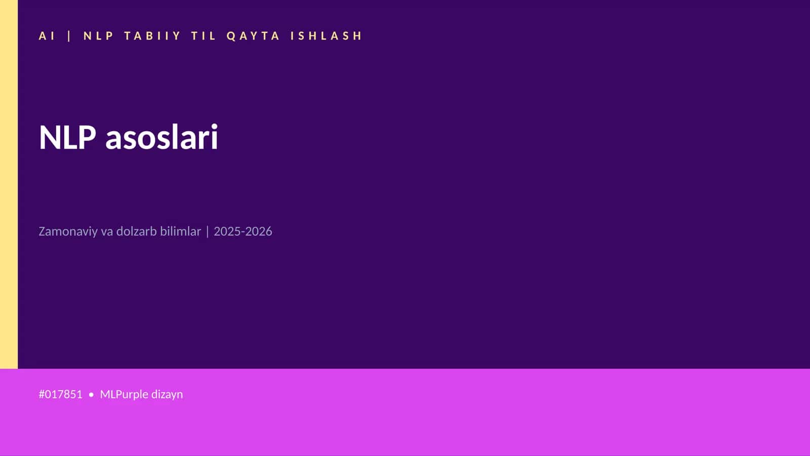 NLP TABIIY TIL QAYTA ISHLASH