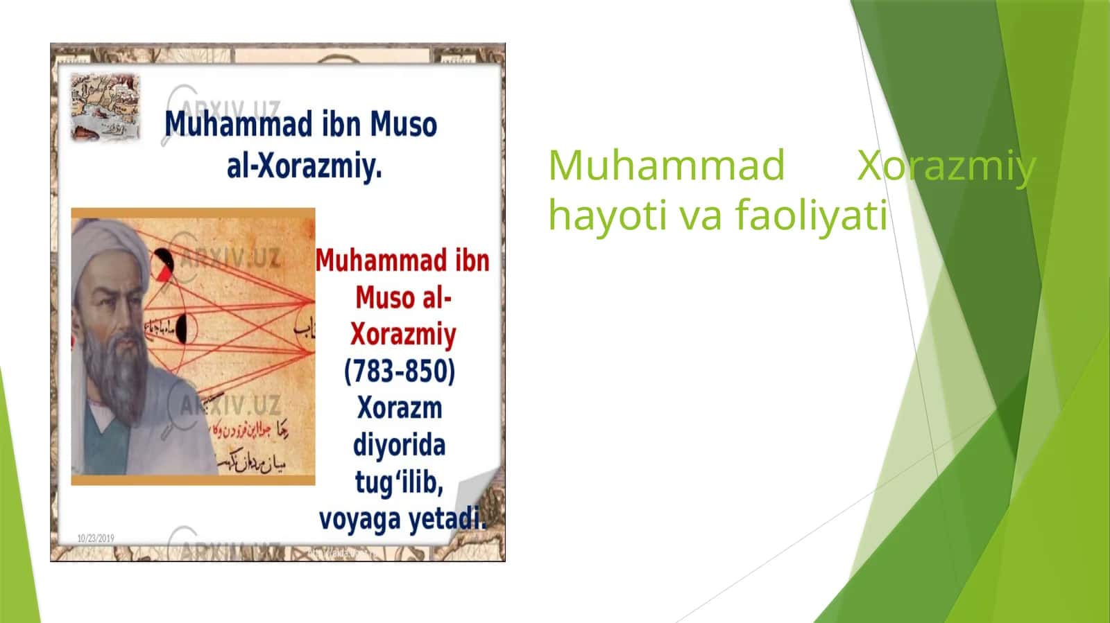 Muhammad Xorazmiy hаyoti va faoliyati