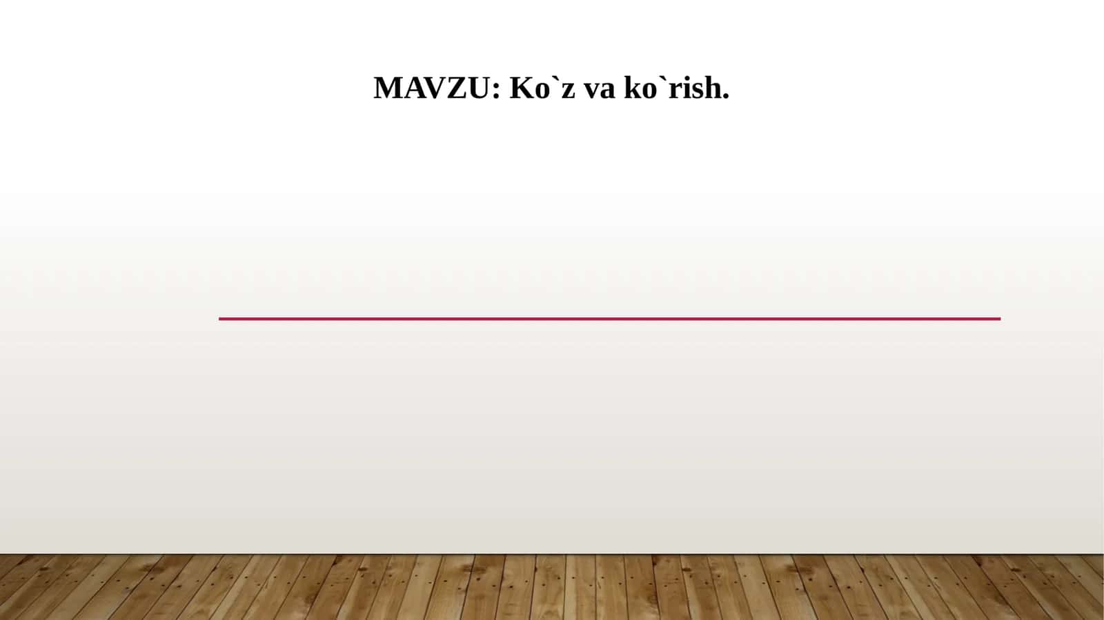 Ko`z va ko`rish