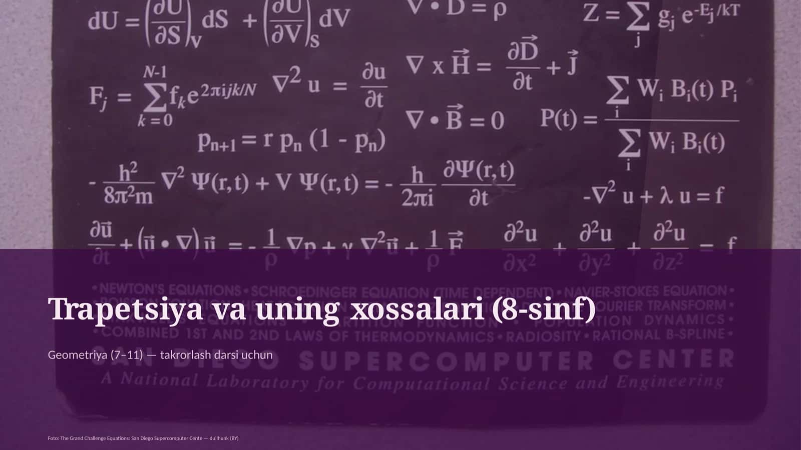 Trapetsiya va uning xossalari (8-sinf)