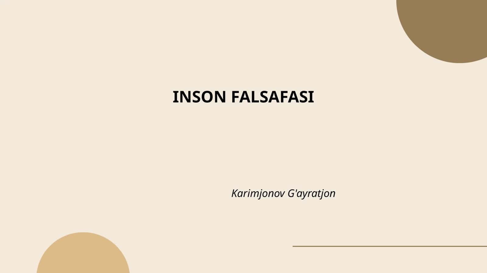 INSON FALSAFASI