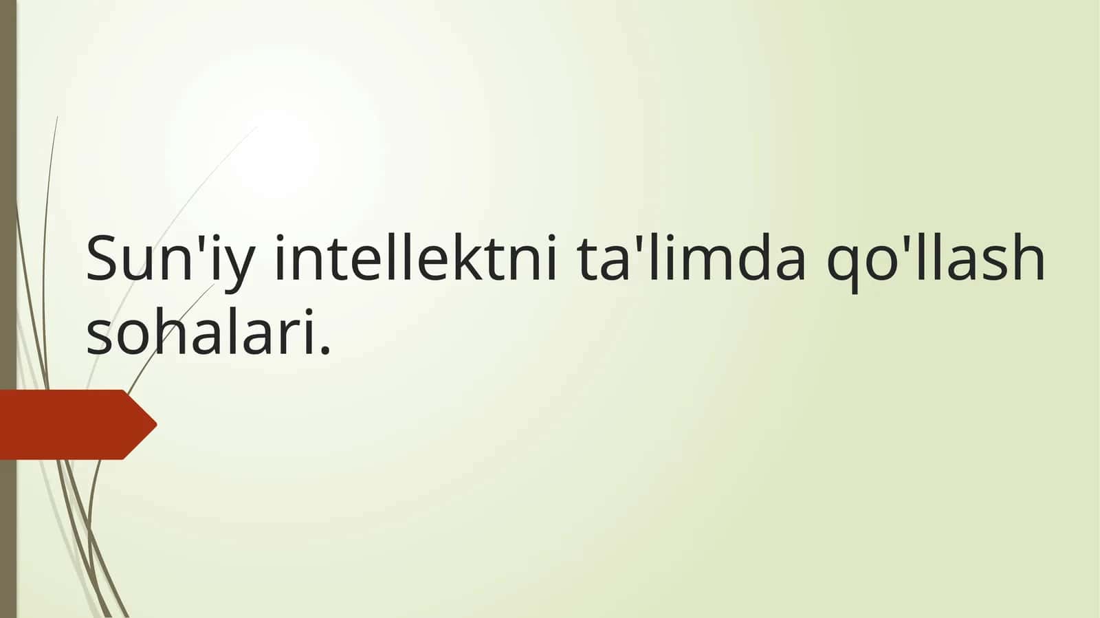 Sun'iy intellekt sohalari