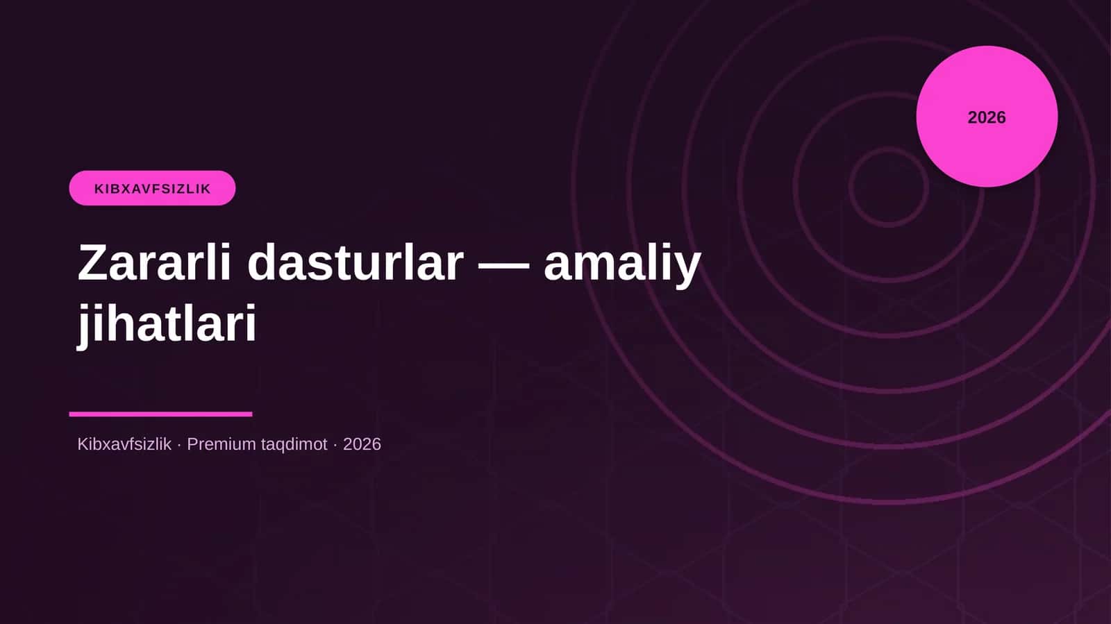 Zararli dasturlar — amaliy jihatlari