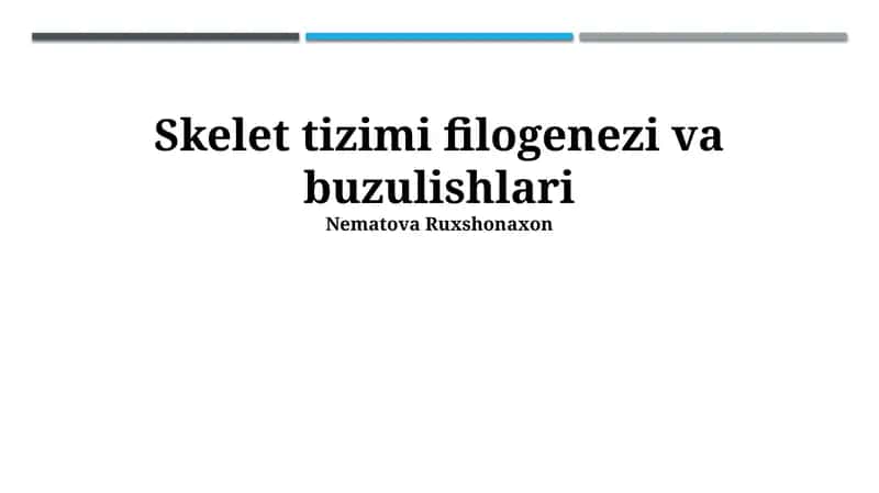 Filogenetika va osteoporoz