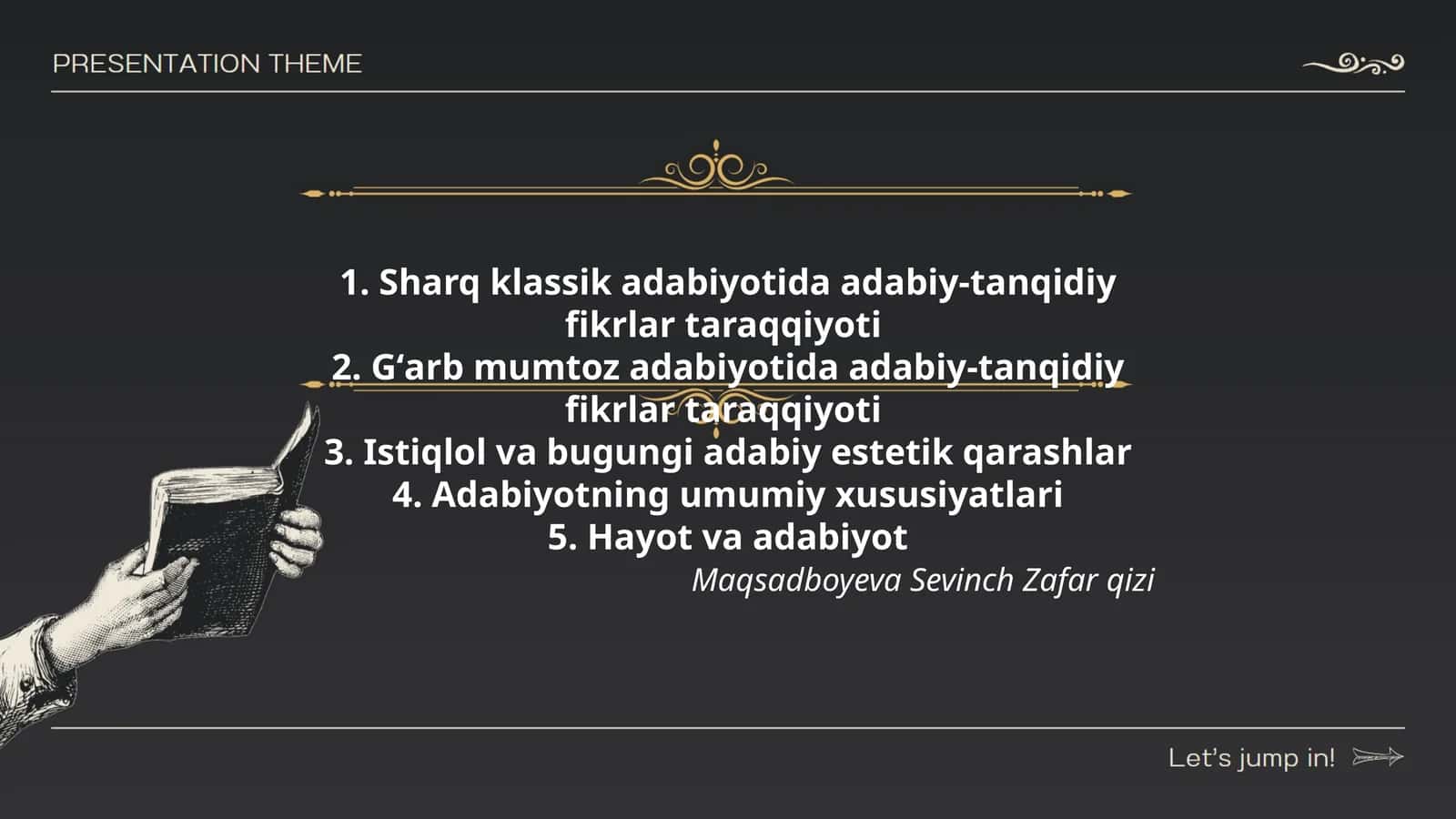 Sharq klassik adabiyotida adabiy-tanqidiy fikrlar taraqqiyoti