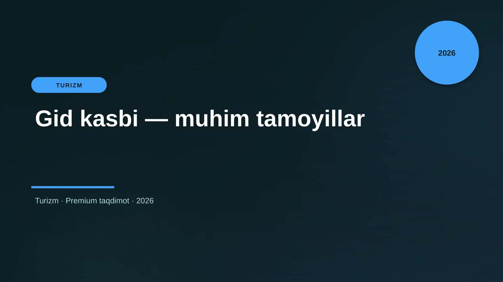 Gid kasbi — muhim tamoyillar