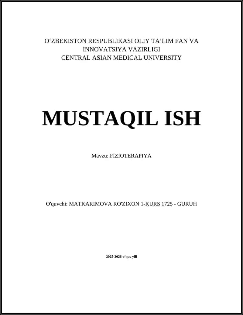 FIZIOTERAPIYA