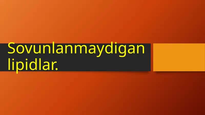 To'yinmagan lipidlar