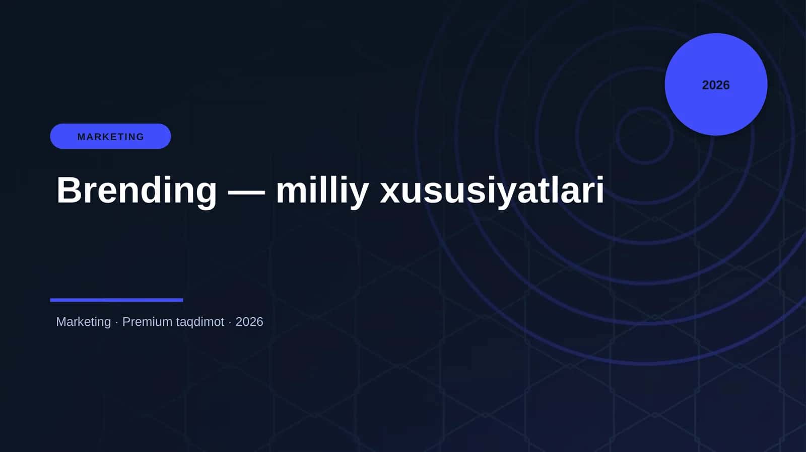 Brending — milliy xususiyatlari