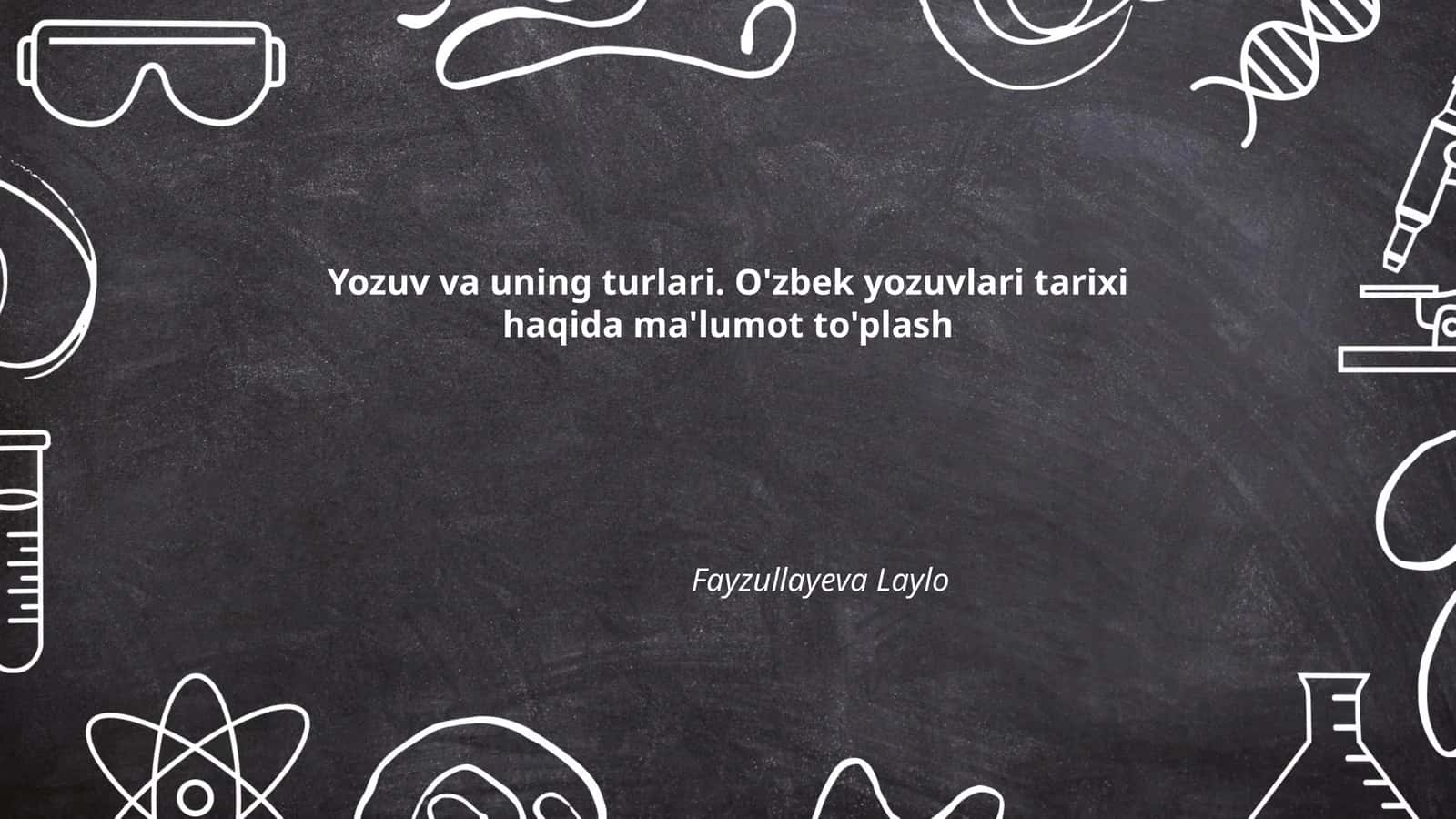 O'zbek yozuvi tarixi