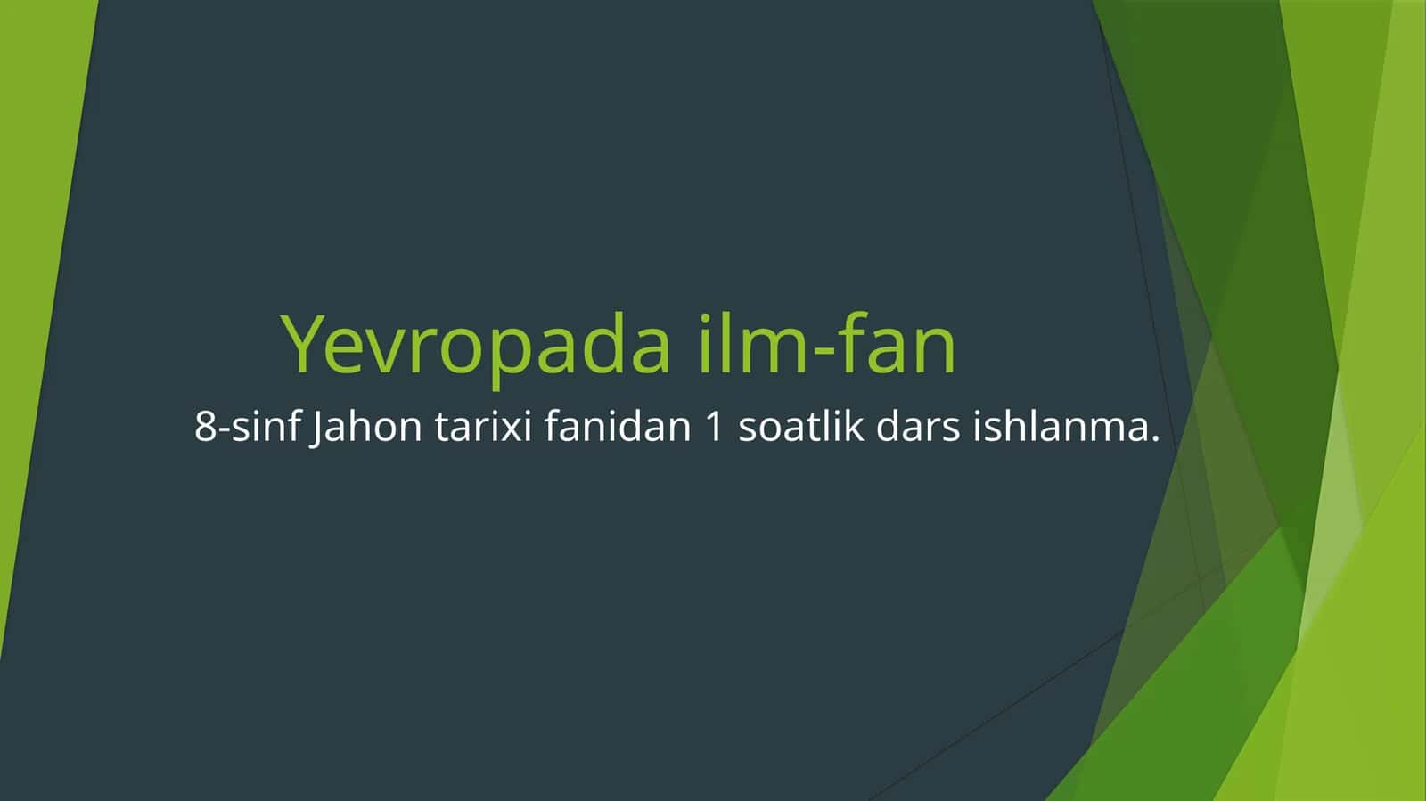 Yevropada ilm-fan