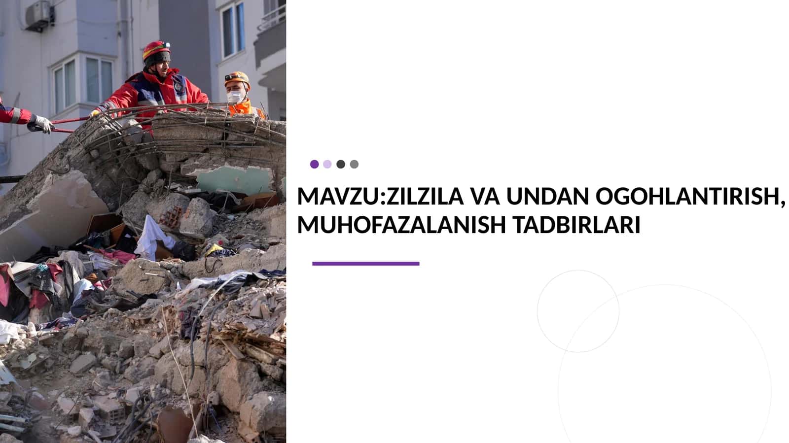 Zilzilalar haqida umumiy tushunchalar