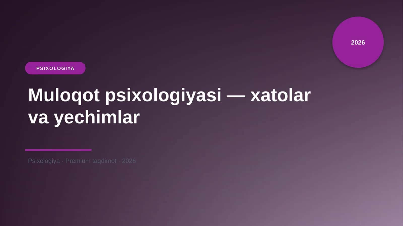 Muloqot psixologiyasi — xatolar va yechimlar