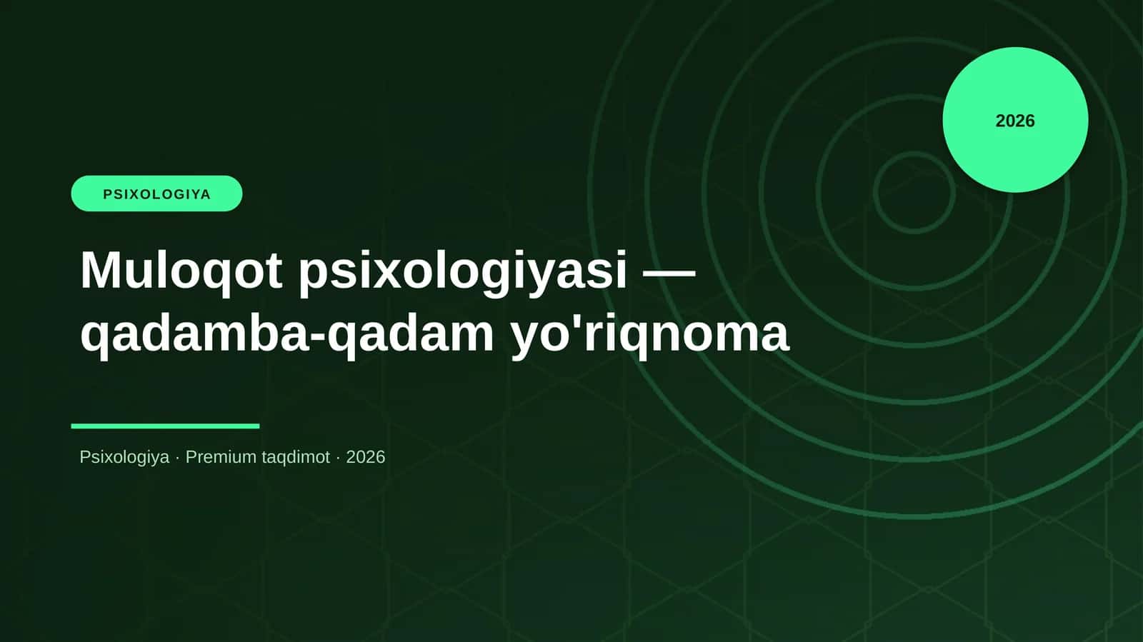 Muloqot psixologiyasi — qadamba-qadam yo'riqnoma