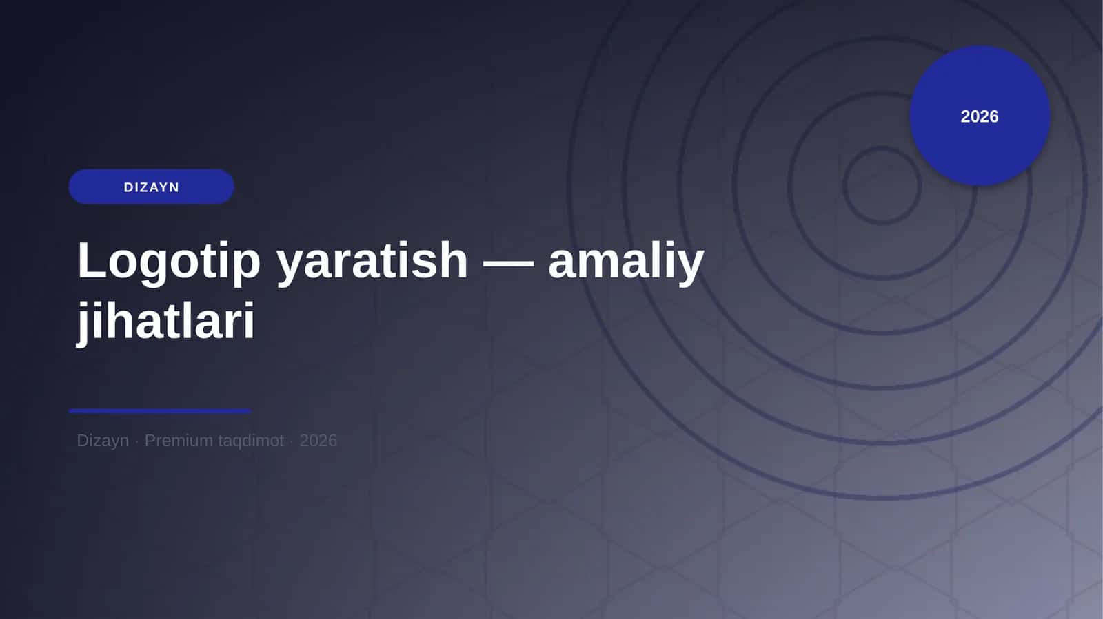 Logotip yaratish — amaliy jihatlari