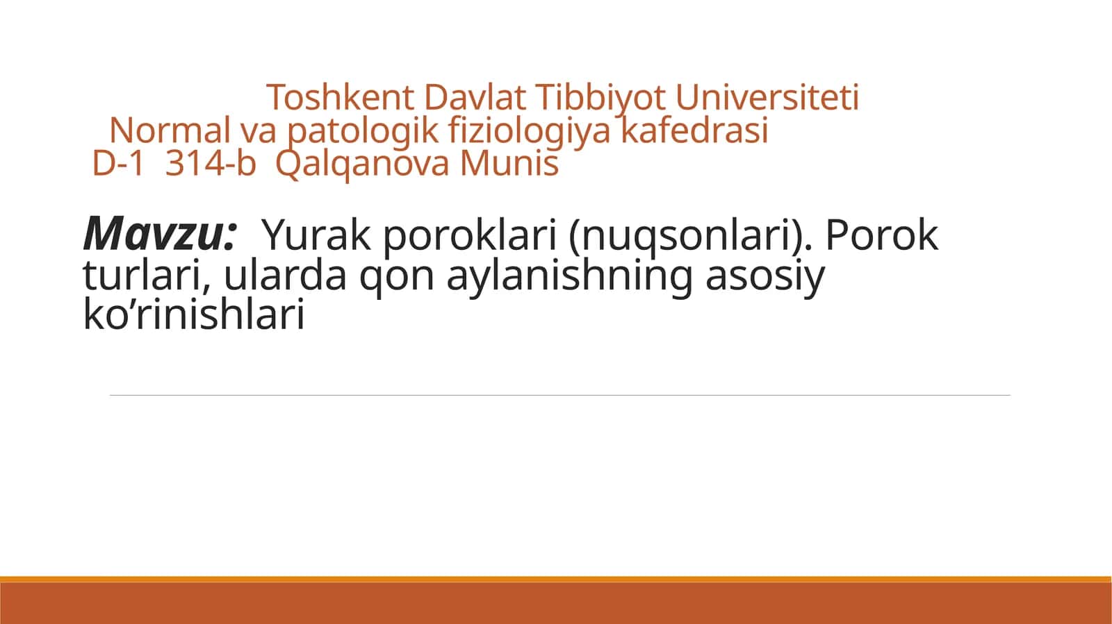 Yurakporoklari(nuqsonlari).Porokturlari,ulardaqonaylanishningasosiyko’rinishlari