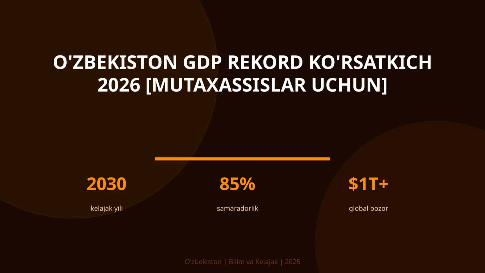 O'zbekiston GDP rekord ko'rsatkich 2026 [mutaxassislar uchun]