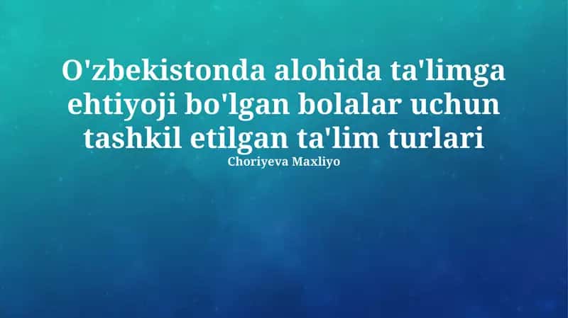Inklyuziv ta'lim