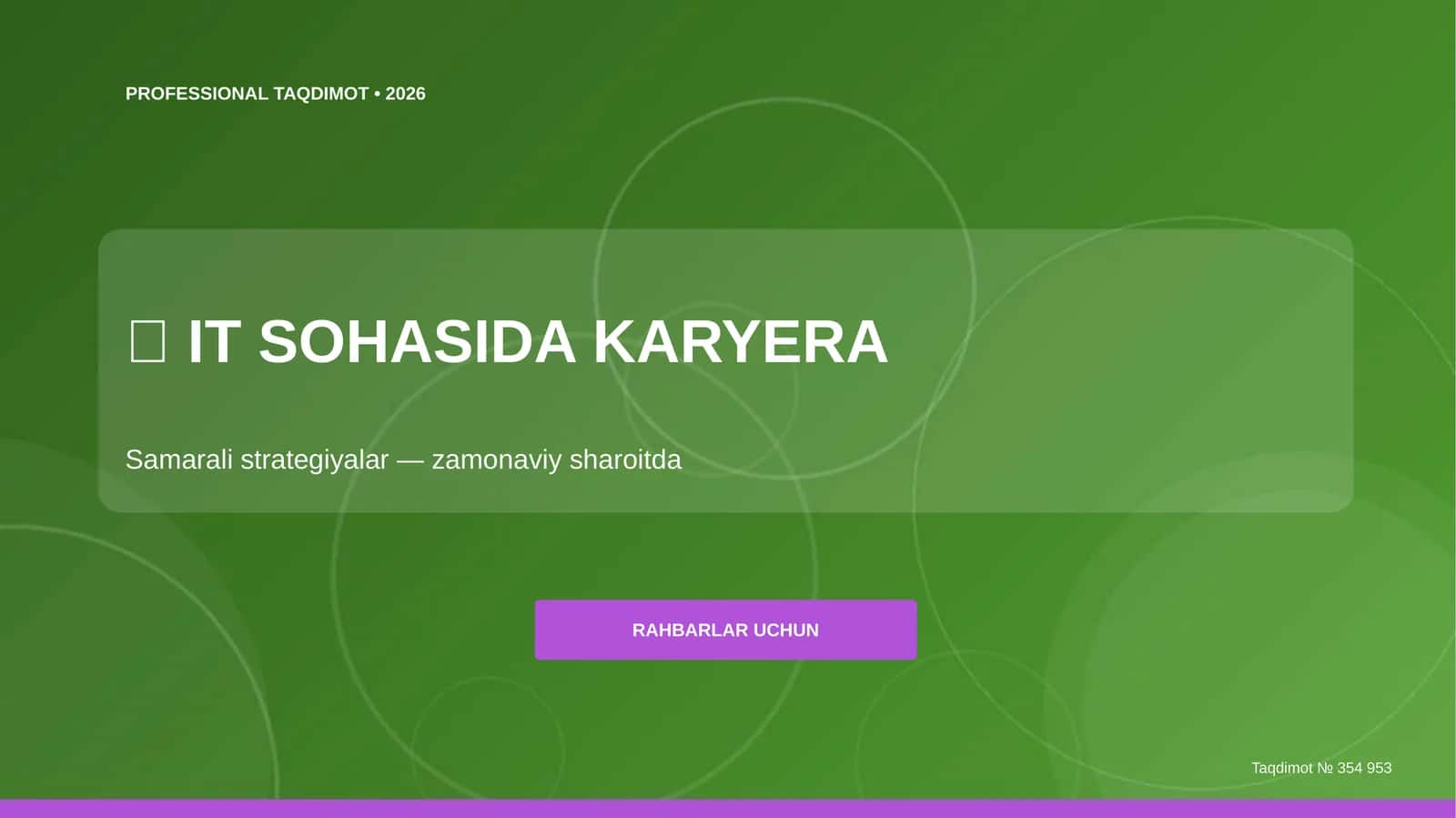 IT sohasida karyera: samarali strategiyalar