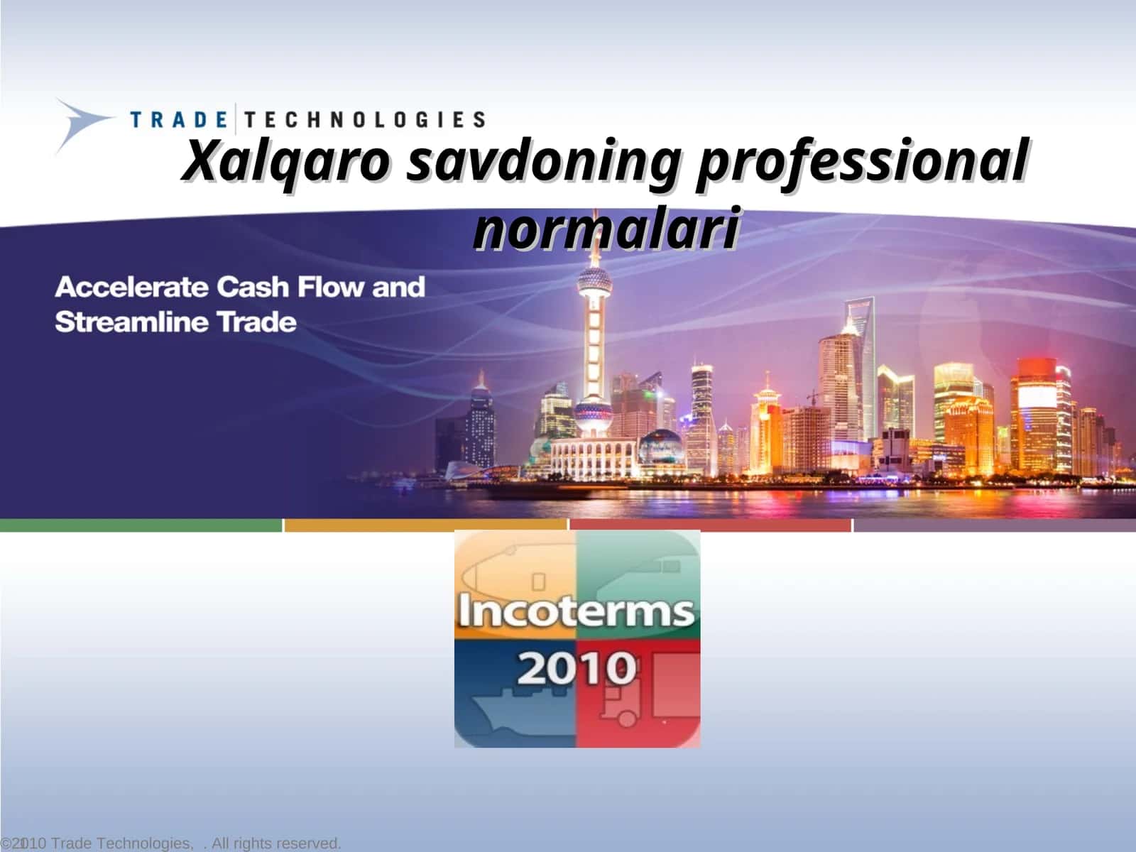 Xalqaro savdoning professional normalari