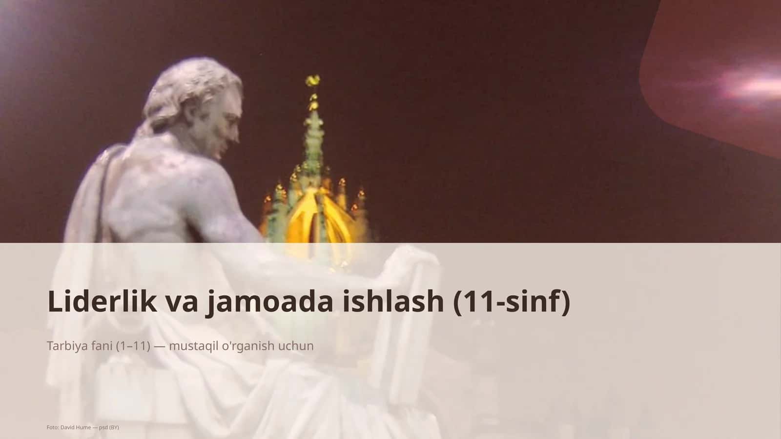Liderlik va jamoada ishlash (11-sinf)