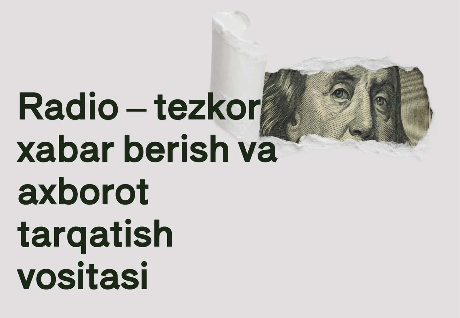 Radio – tezkor xabar berish va axborot tarqatish vositasi