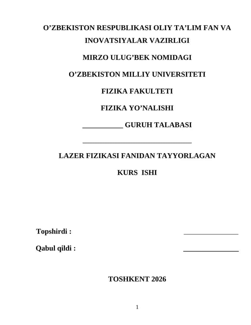 Oftalmologiyada qoʻllaniladigan lazerli texnalogiyalar