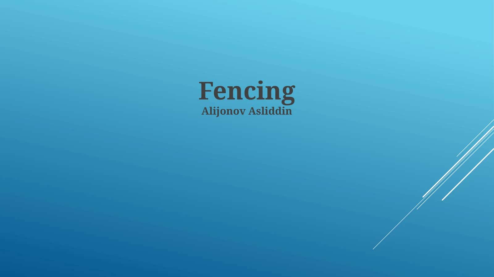 Fencing