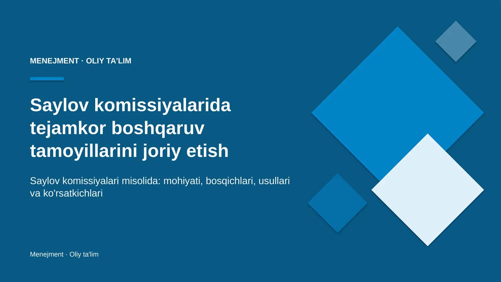 Saylov komissiyalarida tejamkor boshqaruv tamoyillarini joriy etish