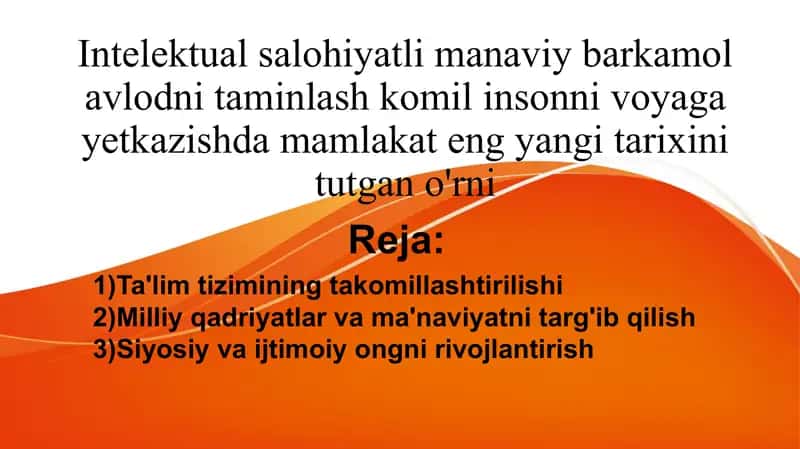 Milliy qadriyatlar va ma'naviyatni targ'ib qilish