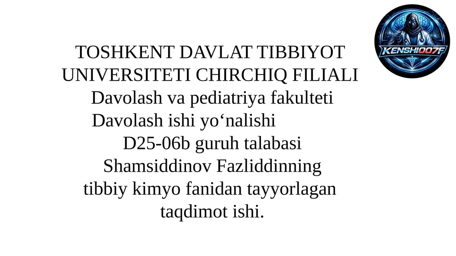 Eritmalar. Eritmalarning kolligativ hossalari. Bufer eritmalar.