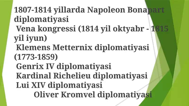 Napoleon Diplomatiyasi va Vena Kongressi