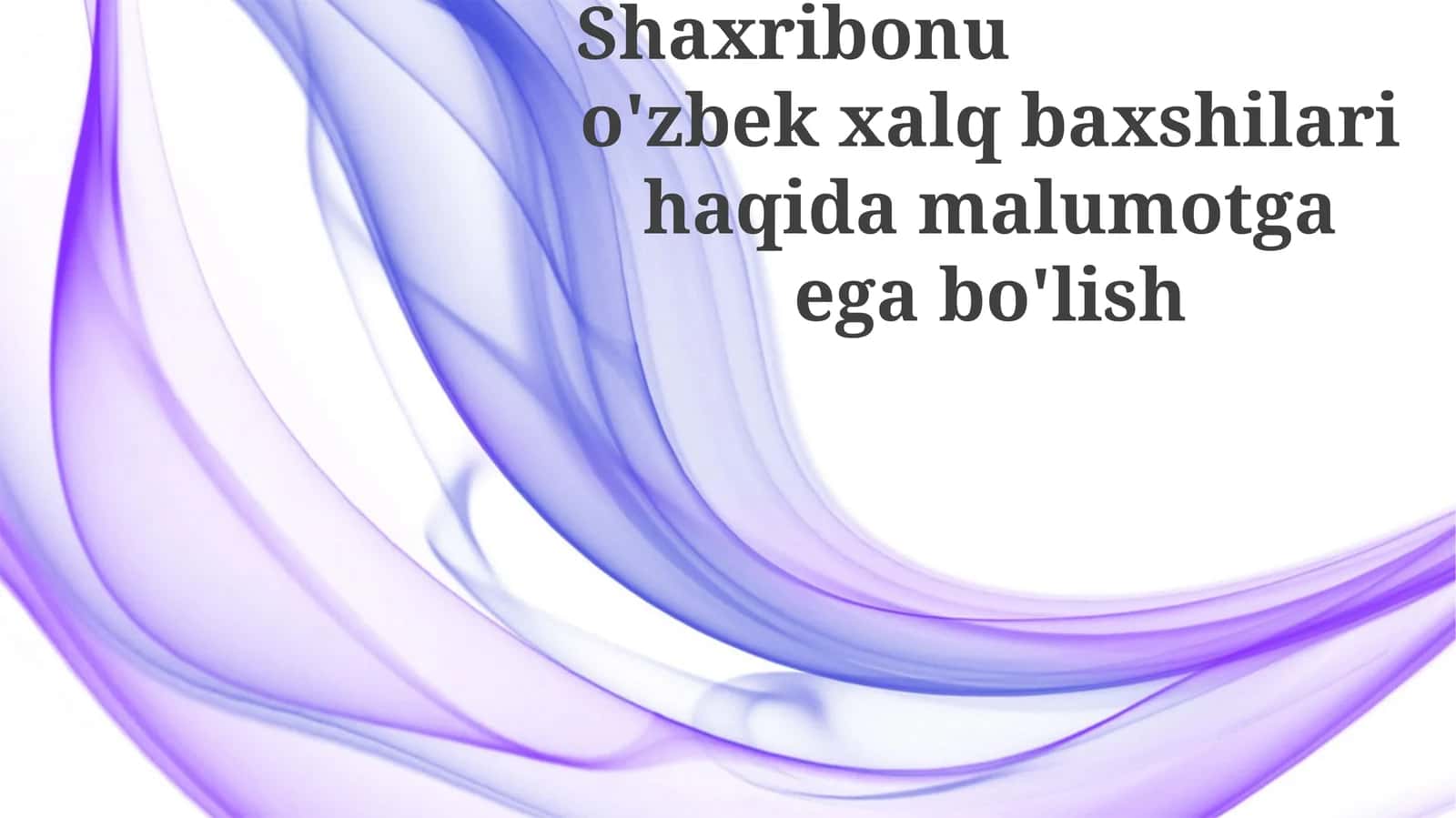 O'zbek xalq dostonchilari