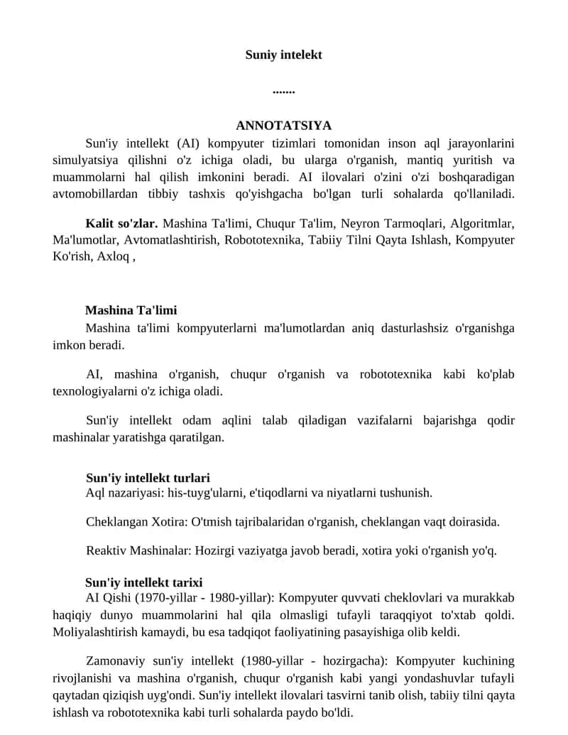 Sun'iy intellekt