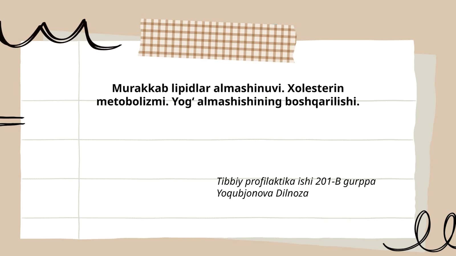 Tibbiy profilaktika ishi 201-B gurppa Yoqubjonova Dilnoza